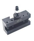 Rock Solid Heavy Duty Quick Change Lathe Tool Holder For Mini And Cnc Metal Lathes Featuring Tight Grip 1 2 To 3 4 Inch Square Turning Bits, black steel design.