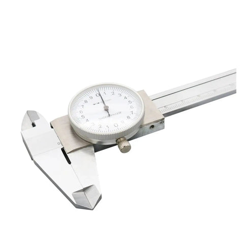 Rugged Digital Vernier Caliper Set For Precision Measuring Stainless Steel Sliding Gauge in focus with dial readout visible