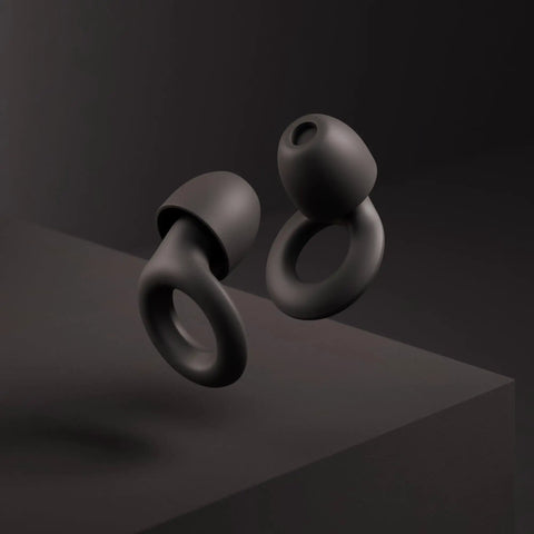 Chill Quiet Ear Plugs For Noise Reduction With Ultra Soft Silicone Comfort Reusable Sleep Protection Eight Tip Sizes XS S M L 24dB SNR 14 NRR Noise Cancelling In Black