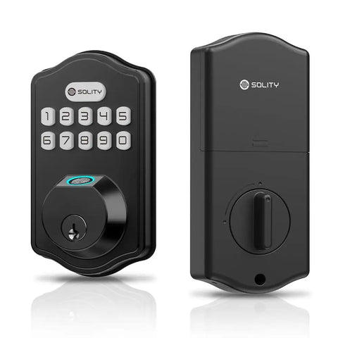 Smart Digital Deadbolt With Keyless Entry And Fingerprint Access No Key Fumble Auto Lock 50 Custom Codes And Biometric Guests