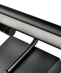 Close-up of 24 Inch Integrated LED Bathroom Wall Light With Slim Profile And Up And Down Adjustable Panel in black