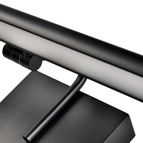 Close-up of 24 Inch Integrated LED Bathroom Wall Light With Slim Profile And Up And Down Adjustable Panel in black