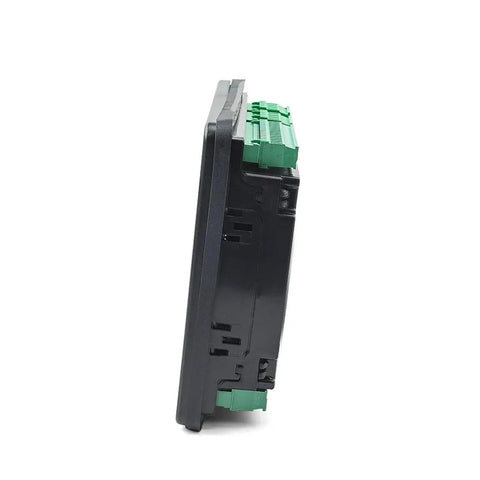 Side view of Genset Controller AMF Auto Start Stop Panel For Generator Power System, Plug And Play module with green terminals
