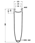 Diagram of Carbon Wheelset 38/50/60/88mm 700c Clincher 23mm UD Matte Finish For Road Bikes With Basalt Brake Surface Shimano 8/9/10/11 Speed.