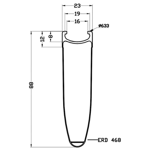 Diagram of Carbon Wheelset 38/50/60/88mm 700c Clincher 23mm UD Matte Finish For Road Bikes With Basalt Brake Surface Shimano 8/9/10/11 Speed.
