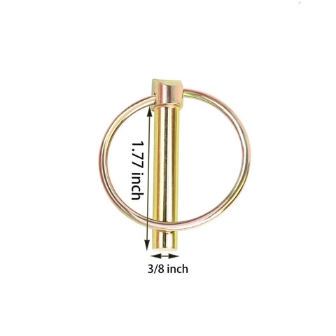 Heavy Duty Three Eighths By One And Three Quarters Inch Locking Trailer Gate Pin Set Built Tough With Zinc Plated Hitch Pins