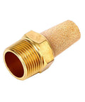 3 Pack Pneumatic Brass Exhaust Muffler Filter Quarter Inch Male Thread Hex Sintered Silencer for Air Lines