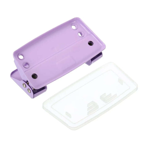 Two Hole One Quarter Inch Paper Punch For Office And Home Metal Hole Puncher With Eight Sheet Capacity Durable Purple Puncher