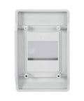 Four Way Power Distribution Box With Bus Bars And Din Rail For MCB Waterproof IP66 Enclosure front view