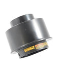 514001148 OEM Replacement Adapter For Black And Decker Power Tools, fitted with label, black material, side view