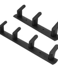 Straight Up Solid Wall Mounted Coat Rack Forged From Premium Space Aluminum Alloy Features Multi Row Layout For Kitchen Bathroom Wardrobe Garage No Sweat Installation In Classic Black Finish Handles Coats Jackets Keys Bags Smooth