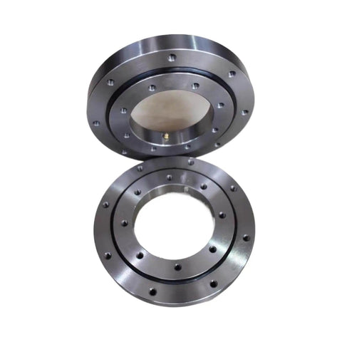 Rock Solid Heavy Duty Slewing Ring Gear Turntable Bearing For Support Crane Featuring Crossed Roller Design front and back view.