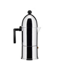 La Cupola Espresso Coffee Maker By Aldo Rossi Aluminum And Thermoplastic Resin 6 Cup Capacity Black Handle Classic Minimalist Design