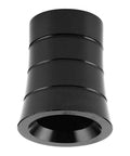 Heel Shifter Eliminator Cover For Harley Davidson Touring Models 1982-2019, black aluminum view, shift lever shaft spacer.