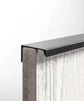 Close-up of 4 Pack Matte Black Hidden Pull Handles 80mm For Cabinets Drawers Wardrobes Cupboards Modern Kitchen And Closet