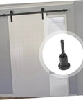 Sliding Barn Door Hardware Kit Carbon Steel Track And Pulley Accessories With Barn Stopper For Track Pro Grade Heavy Duty Door Roller Kit For Smooth Quiet Sliding Easy Installation Durable Home Or Barn Door System