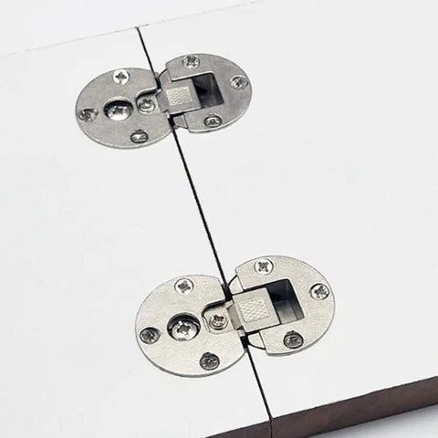 Heavy Duty Zinc Alloy Concealed Cabinet Door Hinges And Adjustable Hidden Hardware For Wood Furniture And Cabinets With Quick Install Wide Open Swing Built In Mounting Plates For Smooth Shut Action And Tight Fit On Household Projects