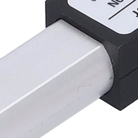 Close-up of 12V DC Linear Actuator With 50mm Stroke and 30 mm Per Second Speed, featuring a durable aluminium tube and compact design.