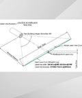 High Precision 520 Nm Laser Module For Industrial Alignment And Machine Vision, Class 1 Safety, 3 To 6 VDC, 90 Degree Fan, Focused At 10 M, 1 To 20 M Working Distance, Non DPSS Diode, Stable From Minus 4 F To 140 F, Made In Taiwan diagram showing laser line accuracy and scan area