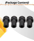 Gas Spring End Fittings Replacement Ball Stud Socket Joint M6 Female 10mm Thread Lift Support Connectors 4 Pack Durable PA66 Material Easy Install No Drilling Needed Plug And Play, 4 black fittings