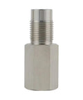 Stainless steel extension pipe fitting with hexagonal body and male threaded end for plumbing use