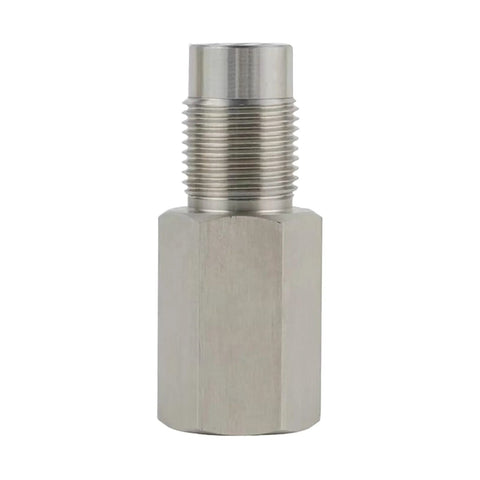 Stainless steel extension pipe fitting with hexagonal body and male threaded end for plumbing use