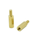 M3 Brass Hex Standoff Spacers 12mm And 6mm Lengths Male To Female Thread 5mm Hex Head ideal for PCB board mounting and enclosures, 50 pcs