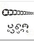 15mm External Circlips Retaining Ring Set 20 Pcs Alloy Steel Black Finish Snap Rings for Machinery and DIY Projects GB896 Standard Pro Grade Beefy Heavy Duty Kit, assorted sizes