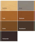 Top Shelf Walnut Wood Stain And Sealant 2 In 1 Water Based Exterior Coating color samples including walnut and eiche.