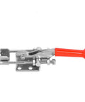 Side view of Shop Workhorse Heavy Duty Toggle Clamp 320KG Holding Force Stainless Steel 304 Quick Clamp M6 Adjustable Hand Clamp