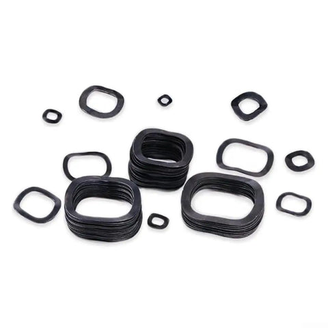 Vibration Resistant Curved Spring Washer Kit In Carbon Steel Wave Lock Washers For Motors And Appliances 320 Pieces With 15 Sizes From 3mm To 39mm, assorted sizes