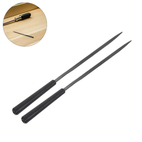 10 Piece Triangular Steel File Set For Metal Finishing And Shaping, Deburring Edges, Smoothing Surfaces, Jewelry Making, Metalworking And DIY Projects, Durable Hardened Steel Files For Pro Results And Everyday Use, close-up