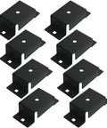 Tough As Nails Stake Pocket Brackets Plug Into Flatbed Trailer Tie Down Anchors And 8 Pack Of Solid Steel Hardware, black metal brackets.