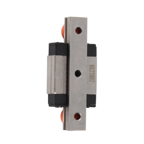 Miniature 7mm Width Linear Guide Rail With Slide Block For Small Automation Projects And Precision Instruments In 40mm 55mm Or 70mm Lengths High Load 4 Point Contact Ball Retainer For Smooth Motion And Compact Machines, front view