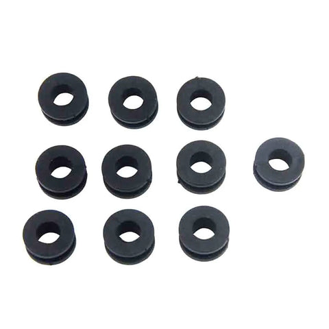 10Pcs Black Motorcycle Side Cover Grommets Kit For Fairings And Panels Slick Rubber Gasket Seals For 600RR 600F F4i 250R 125R And More Easy Install Snug Fit Prevent Rubbing. Black rubber grommets, 10-piece set for motorcycle fairings