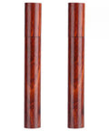 Premium Vintage Hardwood Incense Tube Set Dual Pack Storage Case For Aromatherapy Essentials, dual cylindrical wooden tubes.
