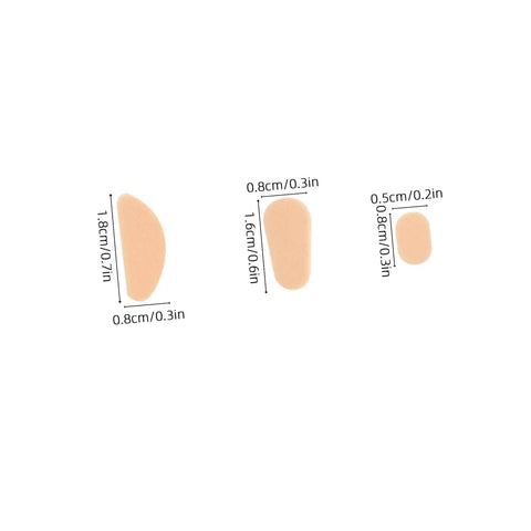 96 Piece Eyeglass Nose Pads Adhesive Cushions For Glasses Nonslip Comfort Comfy EVA Sponge Nose Pads with measurements