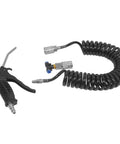 Kick The Dust And Blast Off Garage Grit With This Ultra Durable Air Blower Gun Kit Featuring A 16 Foot Pneumatic Hose And Secure Quarter Inch Fittings, featuring a handheld air blower and coiled hose.