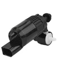 Heavy Duty Front Windshield Washer Pump With Hella Durable Motor For Chevy Bolt Euv Suburban Tahoe Ev No Fuss Reinstallation Auto Replacement Kit Genuine Oem Spec, black motor seen from the side.