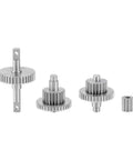 Stainless Steel 9.7 To 1 Overdrive Transmission Gear Pinion Set For 1/18 TRX4M RC Crawler Upgrade, four CNC machined gears