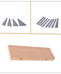 12 Piece Angle Gauge Block Set For Pro Grade Precision Machining 0.25 Inch Thick Hardened Steel Angles with storage box