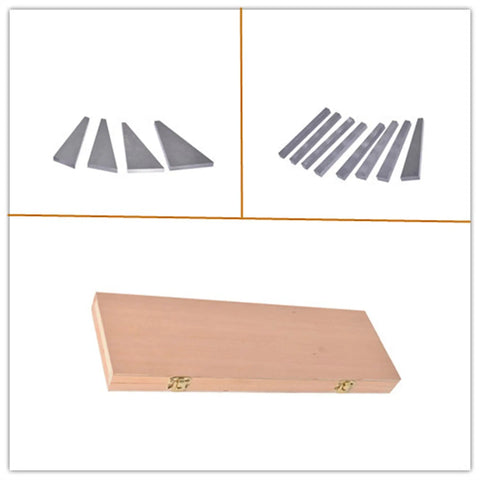 12 Piece Angle Gauge Block Set For Pro Grade Precision Machining 0.25 Inch Thick Hardened Steel Angles with storage box