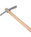 Hand Mattock Pick Axe Seventeen Point Seven Inch Garden Tool Workhorse For Weeding Loosening Soil with beech wood handle and steel tines