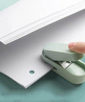 Compact Blue Hole Puncher For 10 Sheets Tiny Single Hole Puncher For Office Use, easy one hand punch on paper stack