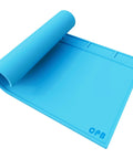Pro Grade Silicone Soldering Repair Mat For Electronics And DIY Projects, Heat Resistant Work Surface Up To 932 F, 13.7 By 9.8 Inches Blue