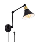 Slick Plug In Wall Sconce With Hella Smooth Dimmer Control And Flexible Swing Arm Featuring E26 Socket Ul Certified 6 Foot Cord.