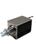 12V DC Push Pull Open Frame Solenoid Electromagnet With 80N Force And 15mm Stroke, 120W, 10A, Linear Motion Actuator For Transport Equipment, Built For Fast, Smooth Action And Heavy Duty Magnetic Plunger System, metal housing