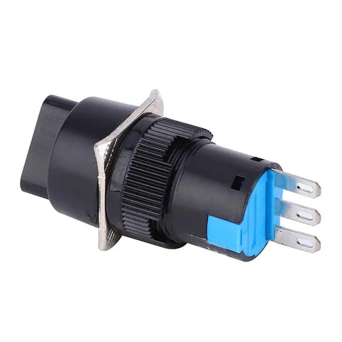 Universal Rotary Changeover Switch 16mm Panel Mount Cam Selector Latching Push Button Switch 2 Or 3 Position Handles AC 250V 3A