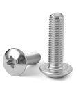 Heavy-Duty Truss Head Machine Screws 1/4-20 X 1-1/2 Inches Phillips Drive 304 Stainless Steel 18-8 Fully Threaded Bright Finish