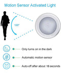 3 Pack Motion Sensor LED Night Lights Indoor Magnetic Stick On Battery Powered Under Cabinet Lighting For Home Kitchen Hallway Closet Stairway Bathroom with automatic features displayed